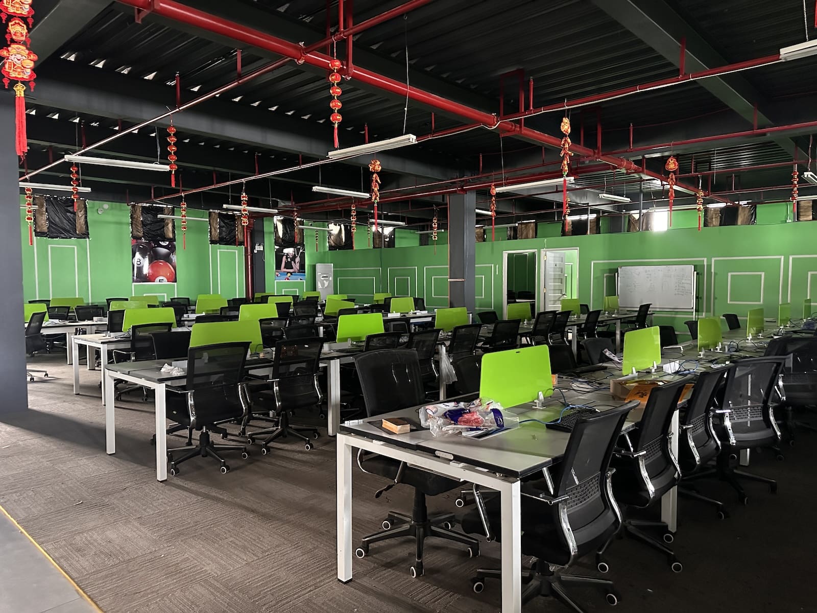 Operation center inside a POGO hub in Bamban, Tarlac