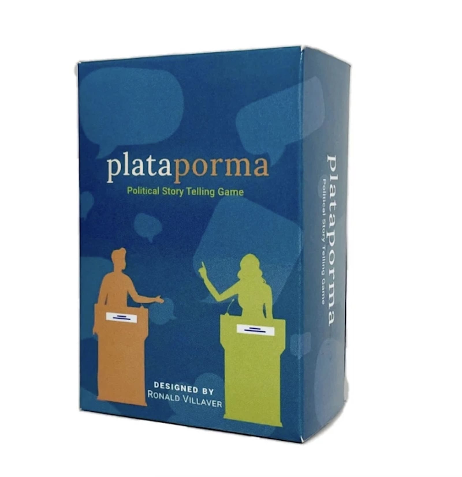 A blue rectangular box with the text 