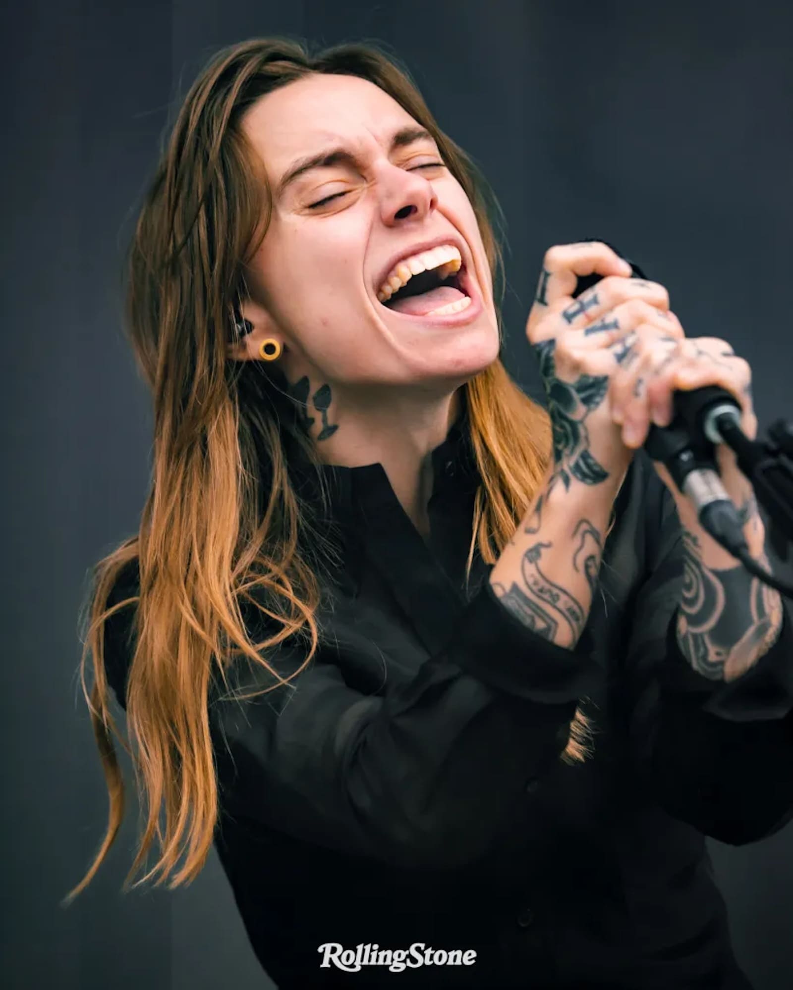 Julien Baker performs at All Things Go. Maria-Juliana Rojas for Rolling Stone