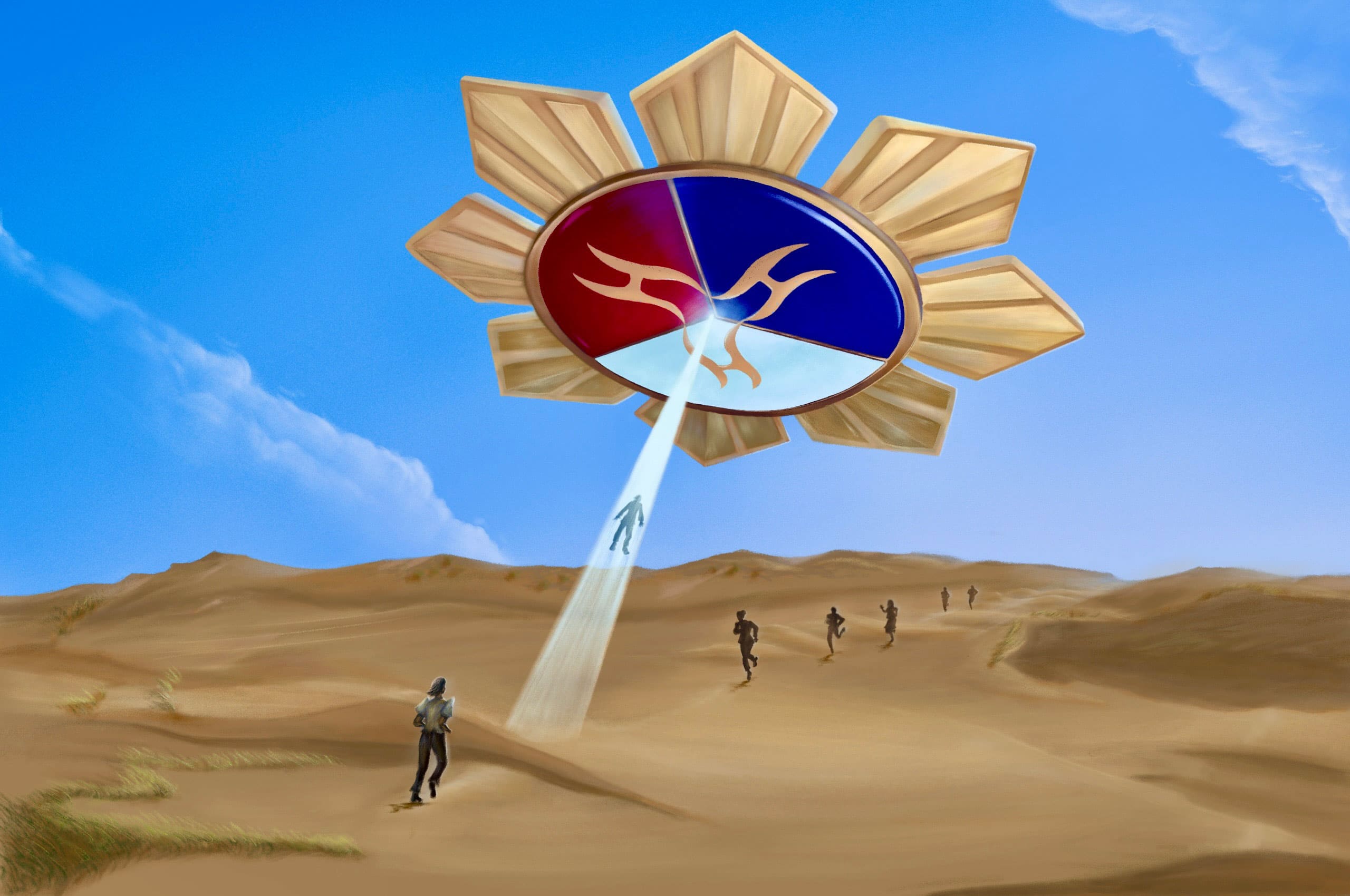 national artist award as a UFO in a desert