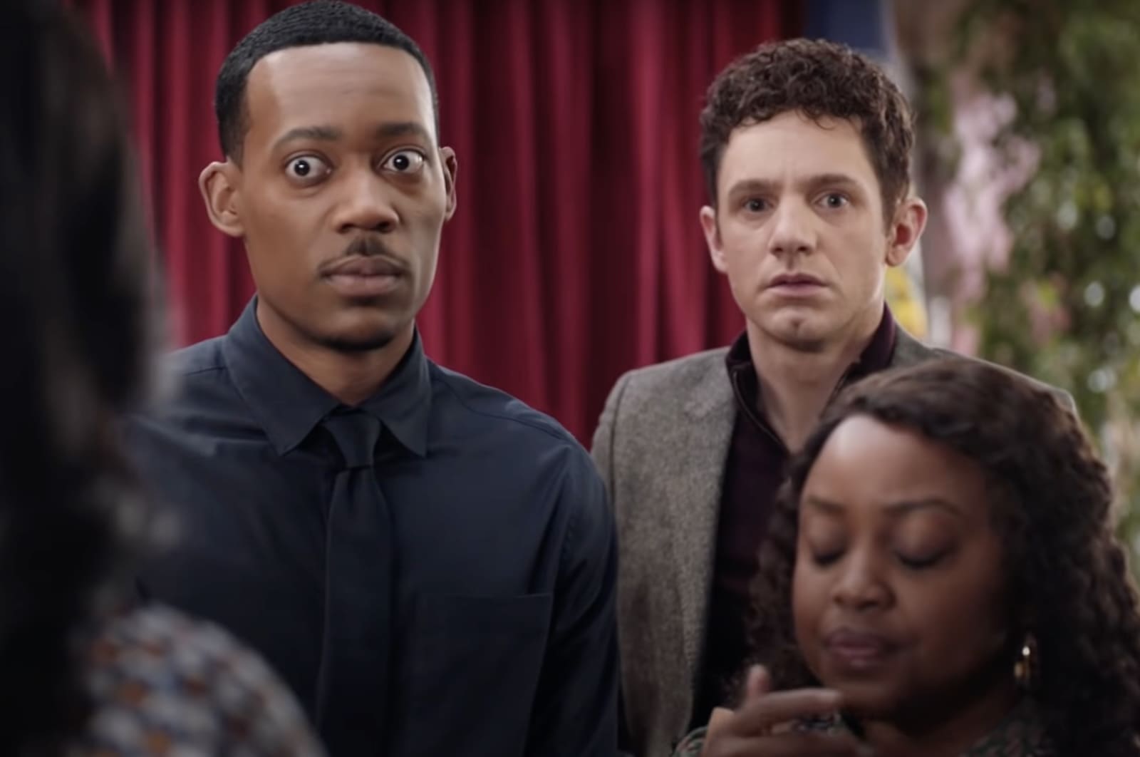 A group of teachers staring shocked