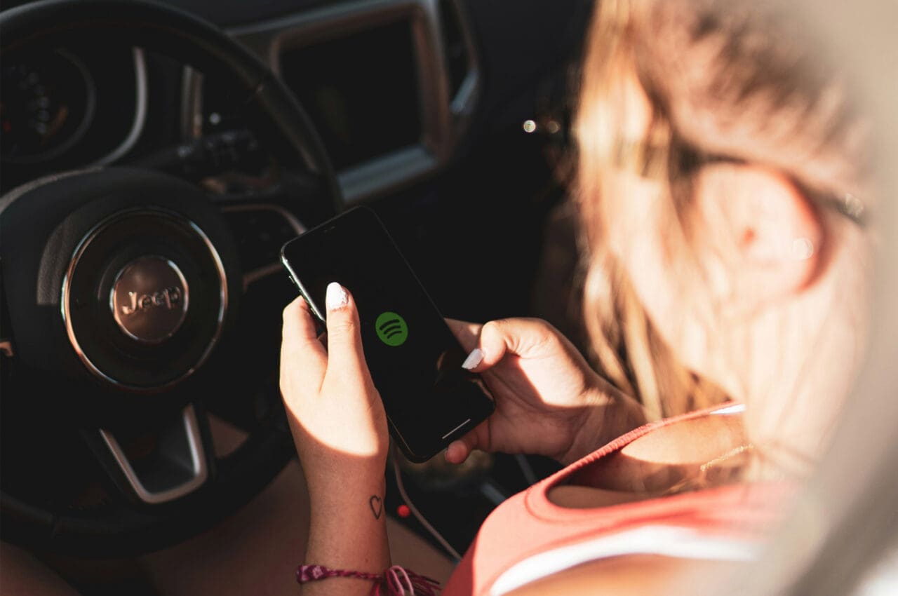 listening to music in the car spotify
