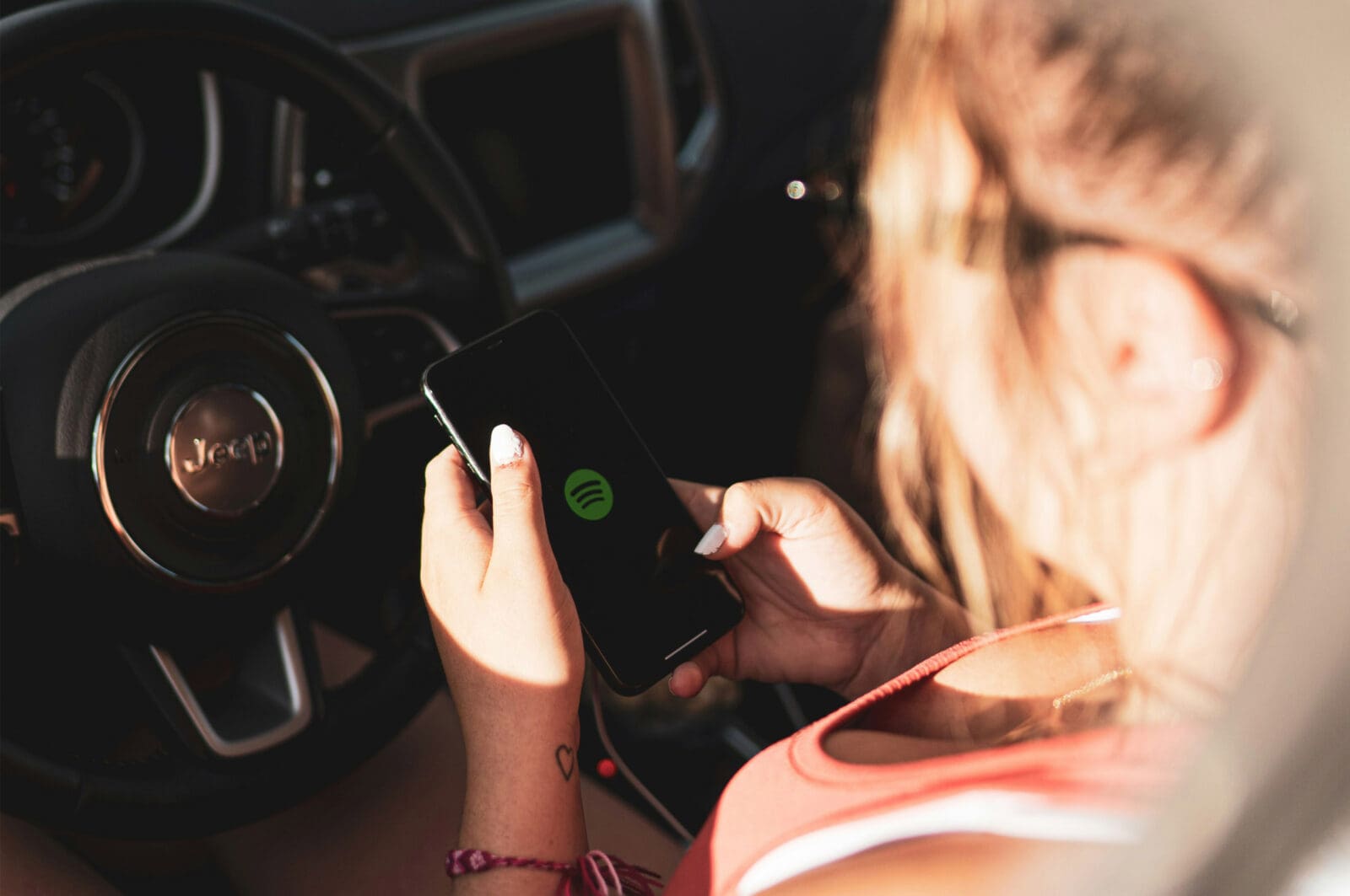 listening to music in the car spotify