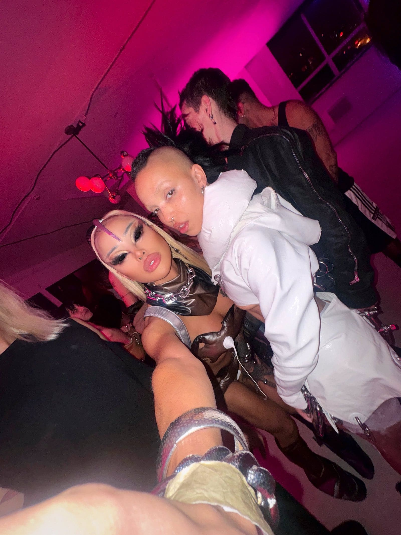 drag artist M1ss Jade So with FKA twigs in London release party of “Eusexua”