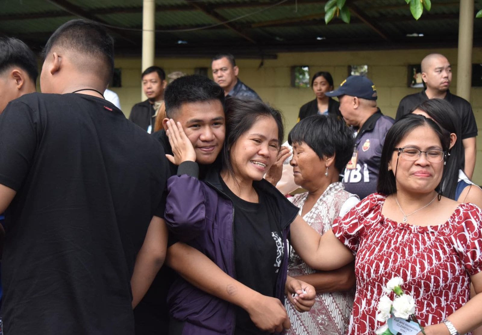 Veloso with family at the Correctional Institution for Women, Mandaluyong City