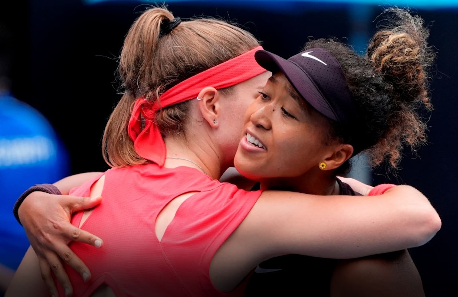 tennis player naomi osaka after winning against karolina muchova in the australian open 2025