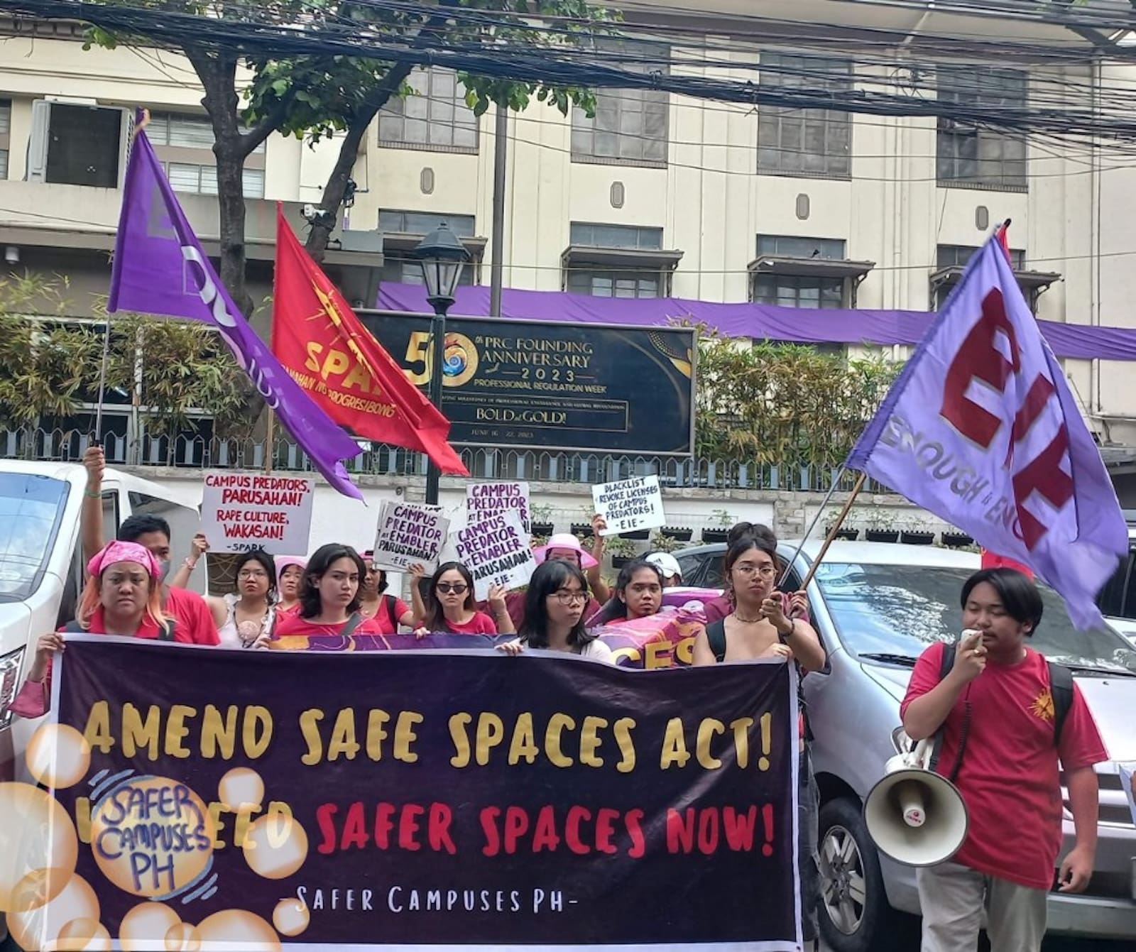 safer campuses ph protest rally signage