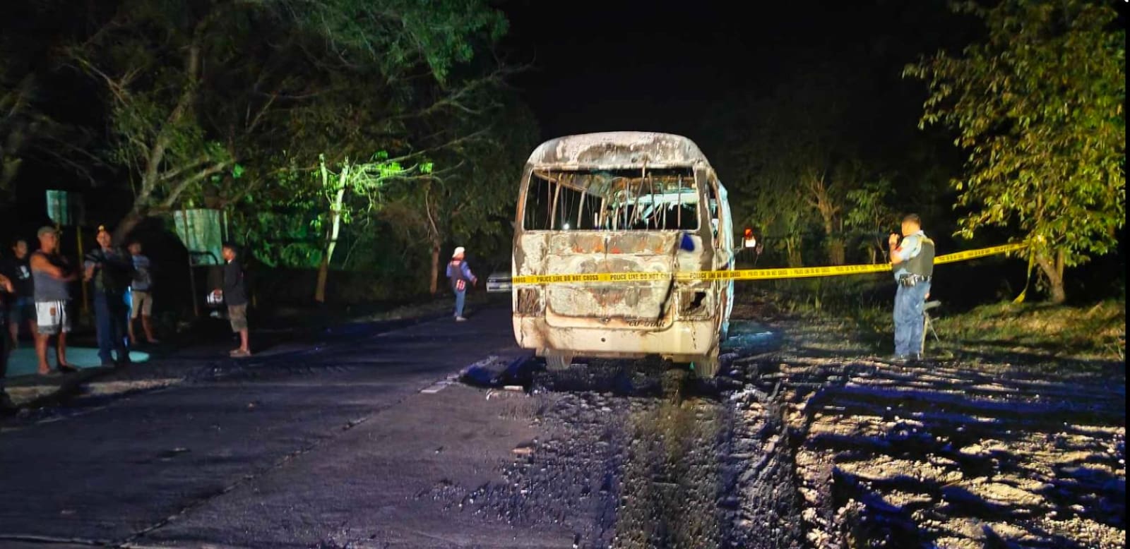 Burned modernized jeep in Catanauan, Quezon