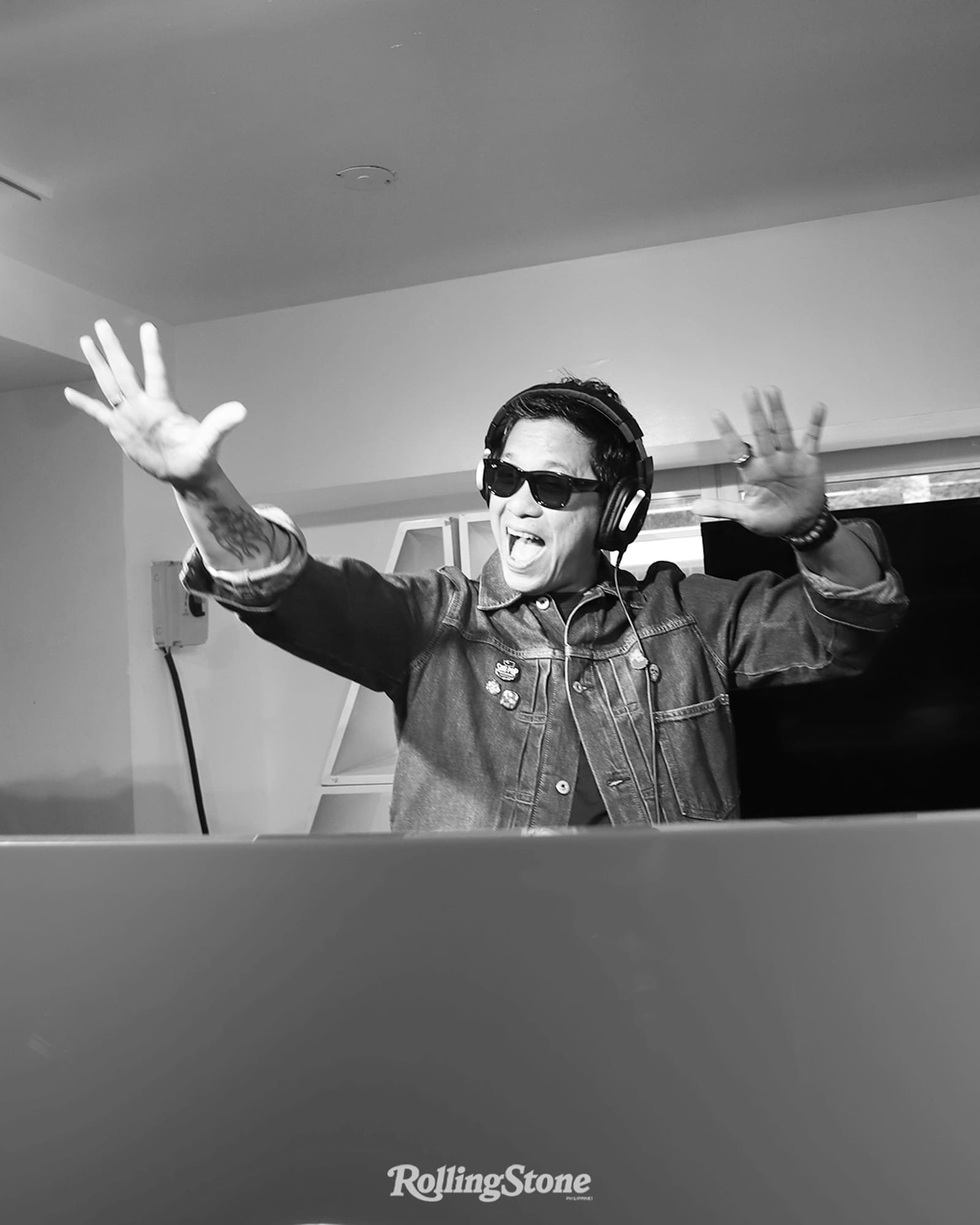 Eraserheads drummer Raimund Marasigan, playing a DJ set