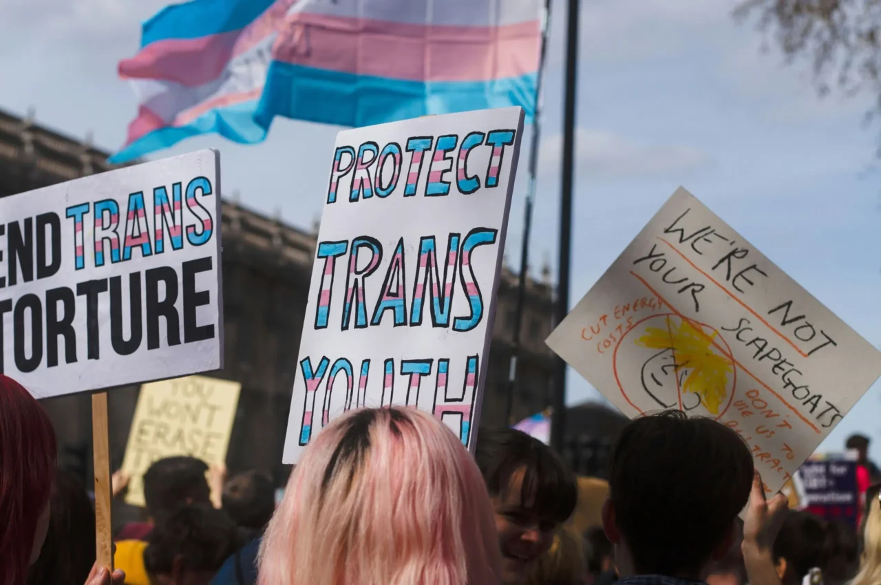 trans rights protest