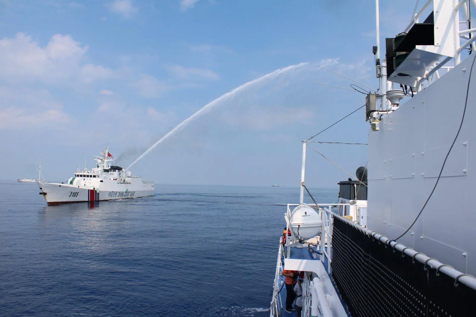 philippine coast guard west philippine sea chian coast guard water cannon blast 2024