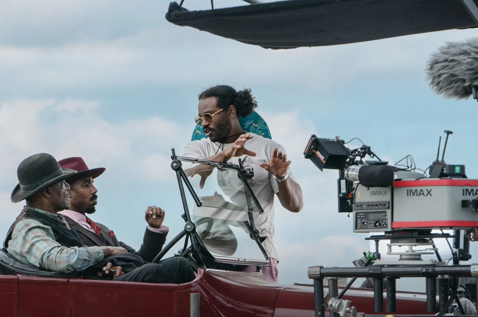 film director Ryan coogler on set of sinners