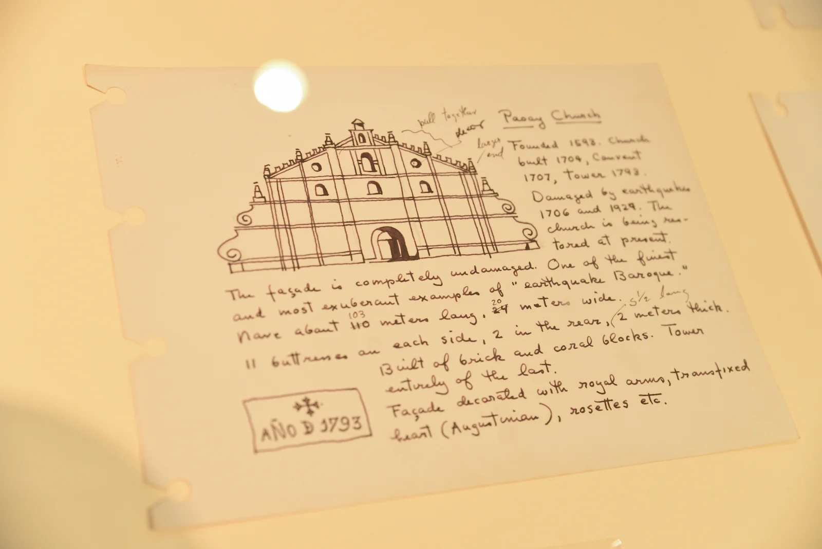 One of the sketches featured in the Centennial Collection is 'Paoay Church', Photo by Art House