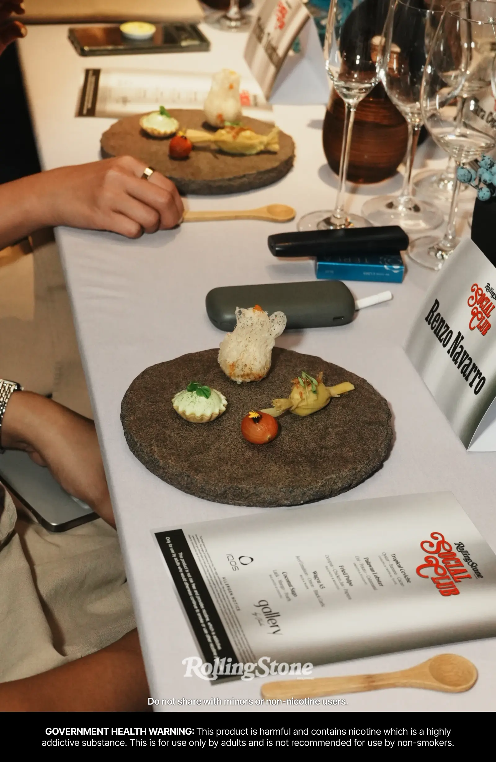 Gallery by Chele’s colorful tropical ceviche with oyster, banana, and cacao