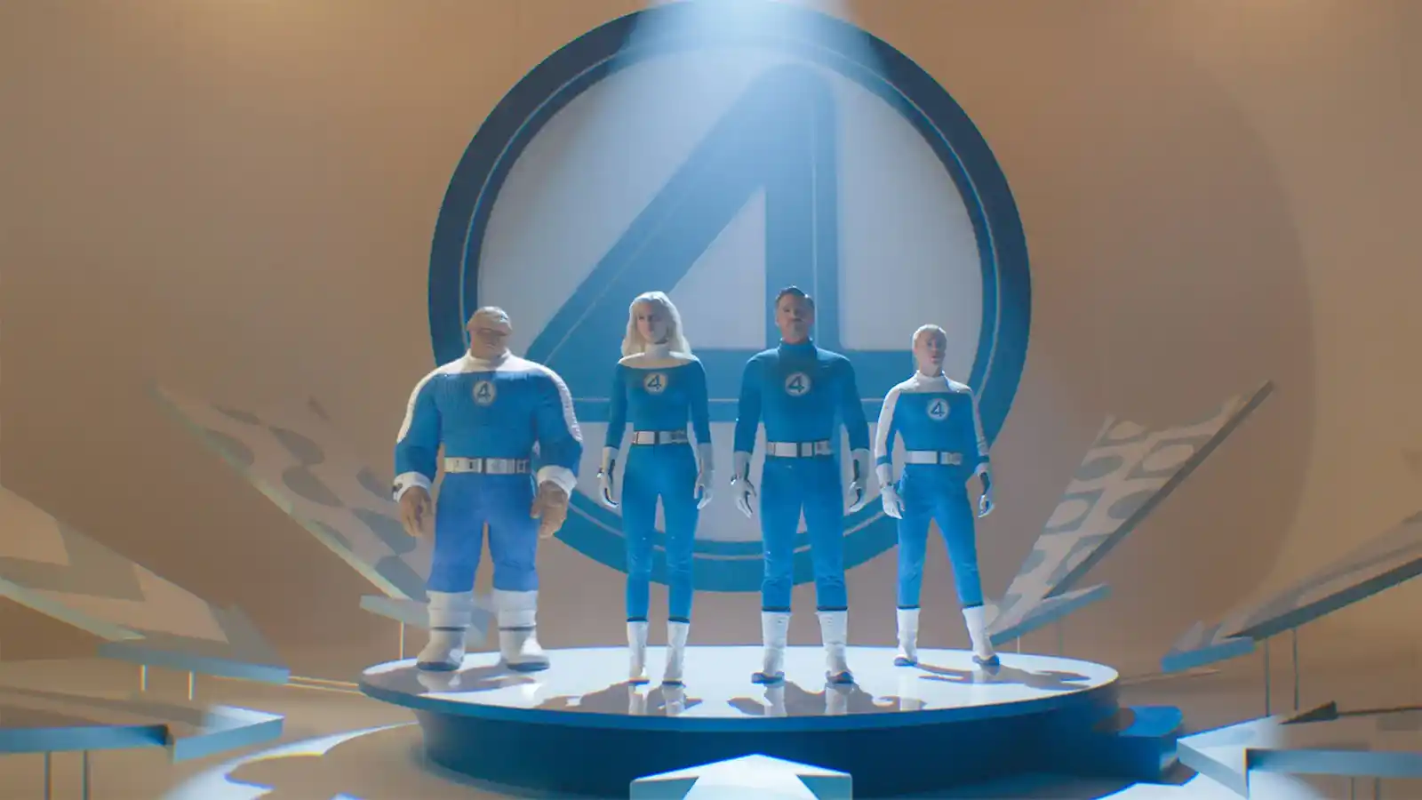 The Fantastic Four in their superhero suits