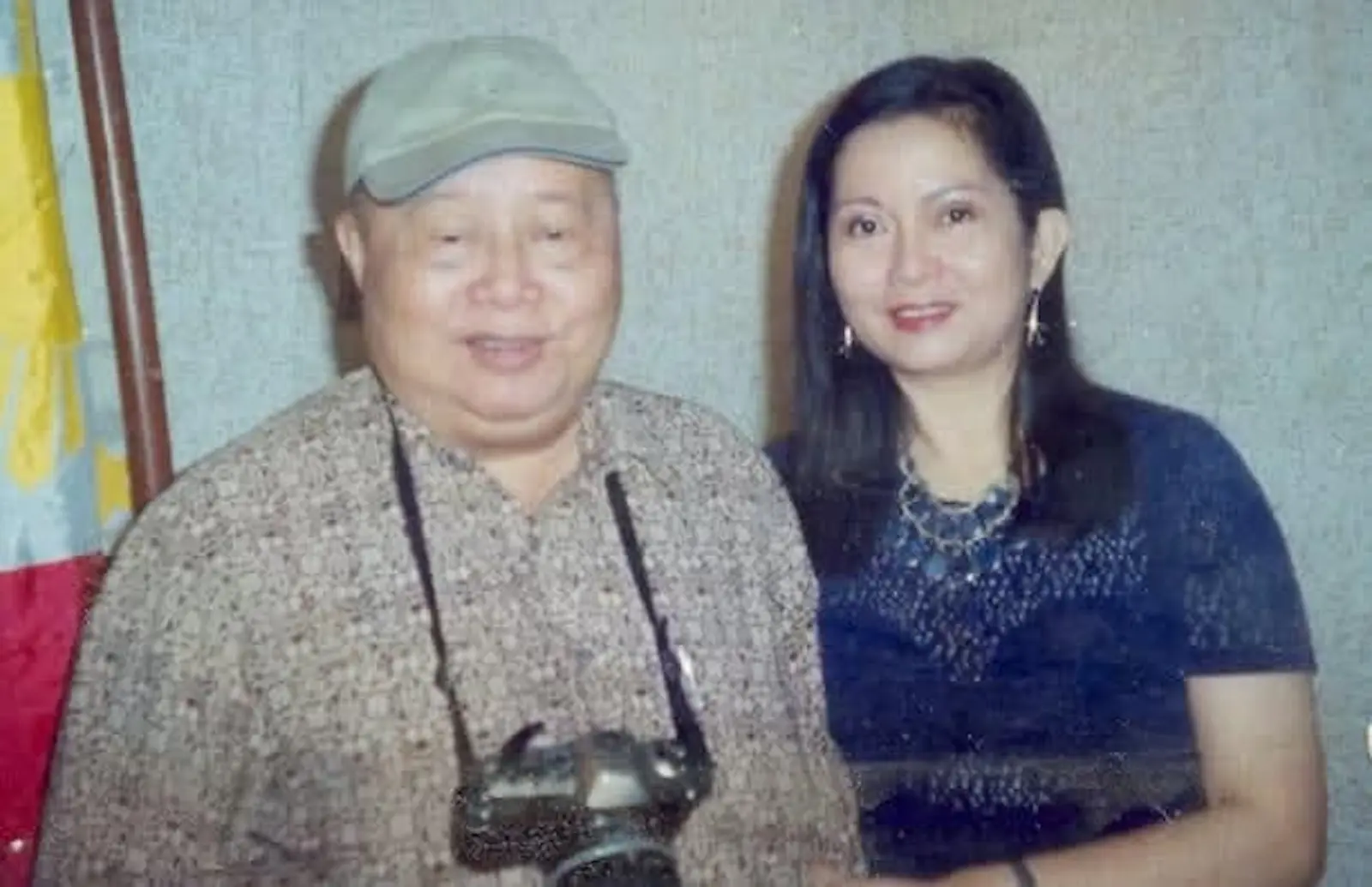 Writer Menchu Aquino Sarmiento with Manong Frankie.
