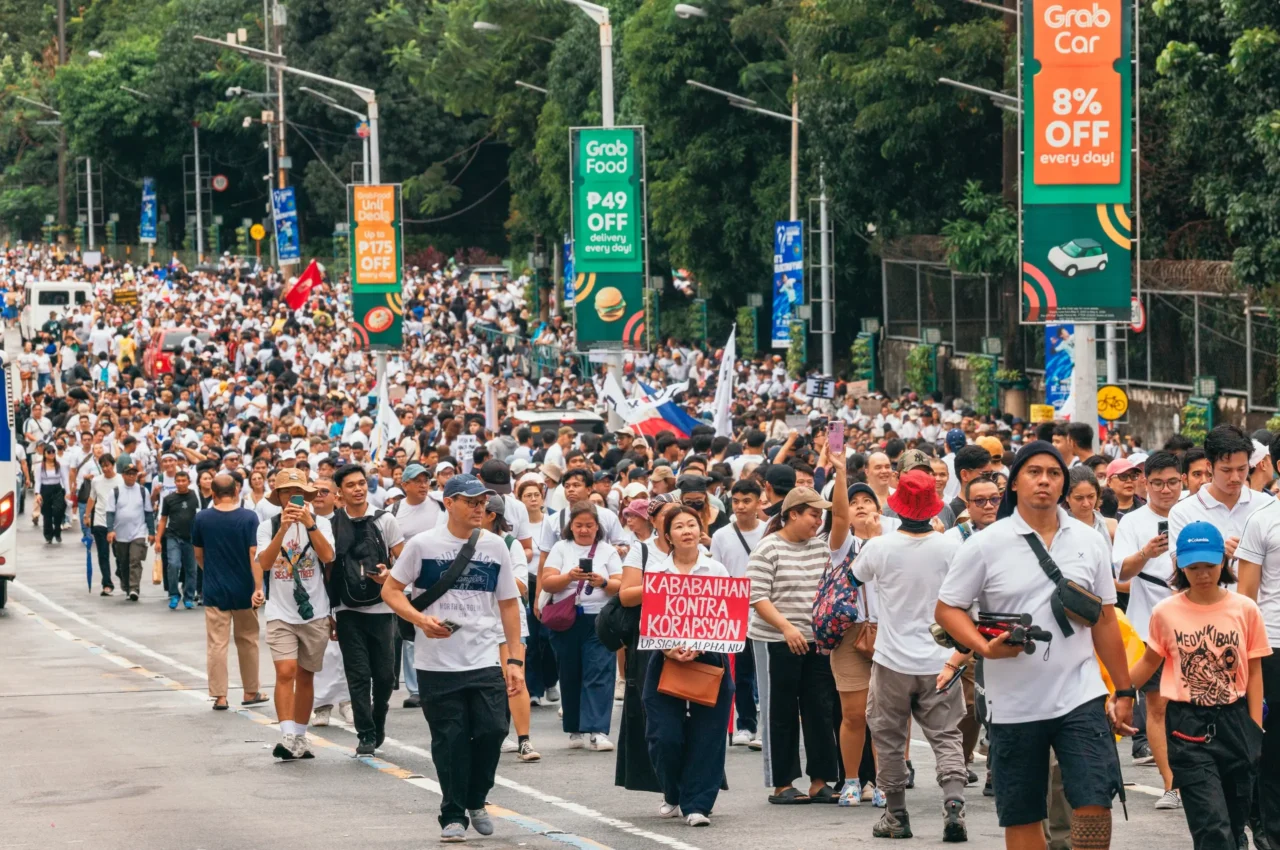 protester marching on september 21 rally