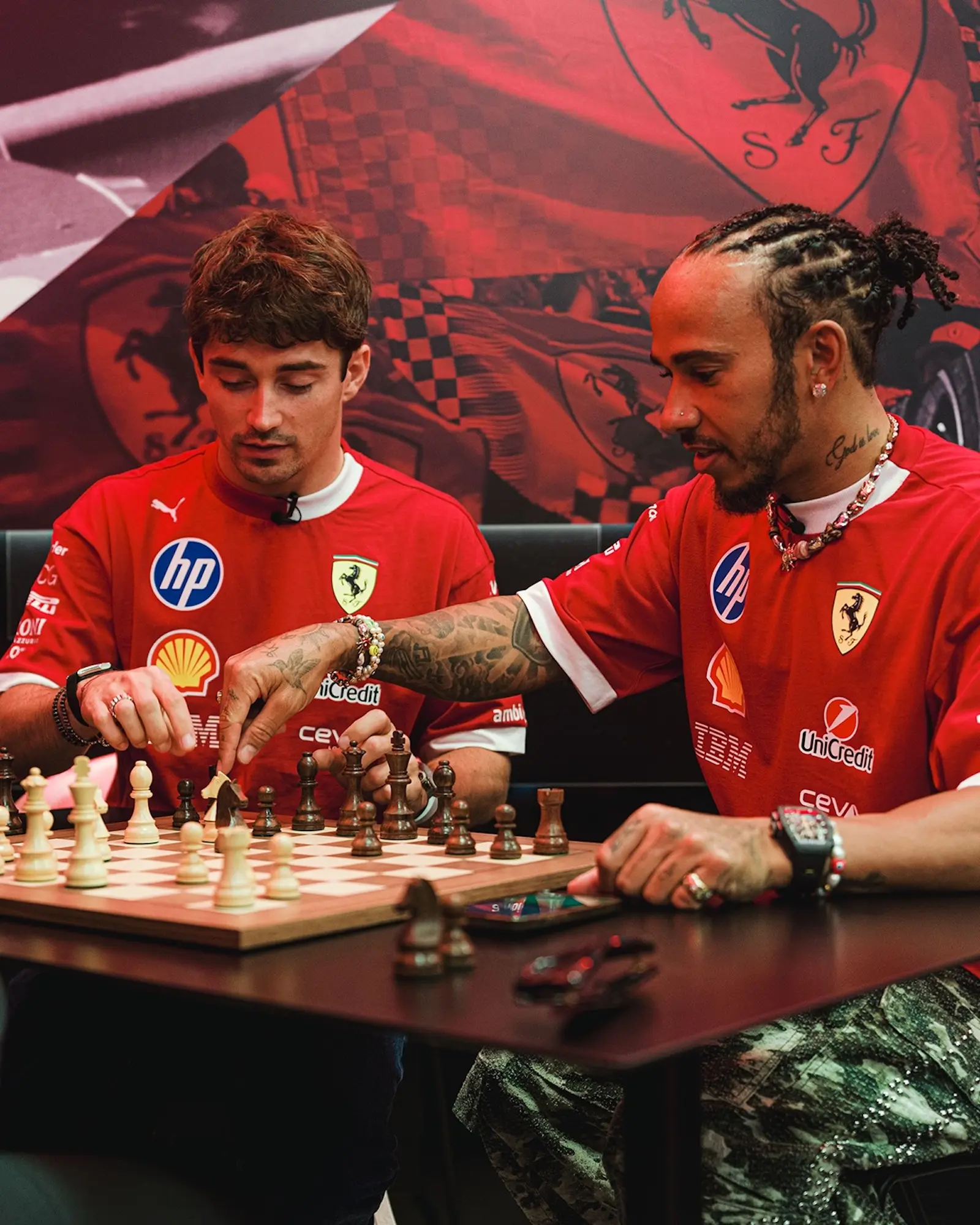 leclerc hamilton ferrari singapore gp 2025