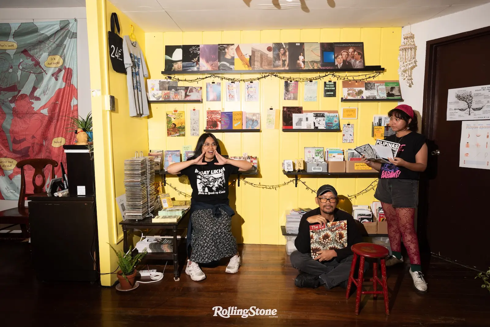 Erick, Gladys, and Shek of Library Una