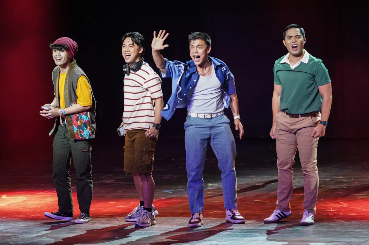 bar boys the musical cast Omar Uddin, Benedix Ramos, Alex Diaz, and Jerom Canlas