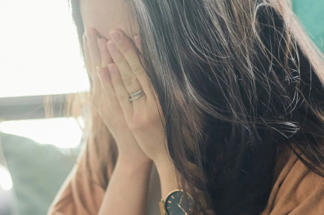 married woman crying