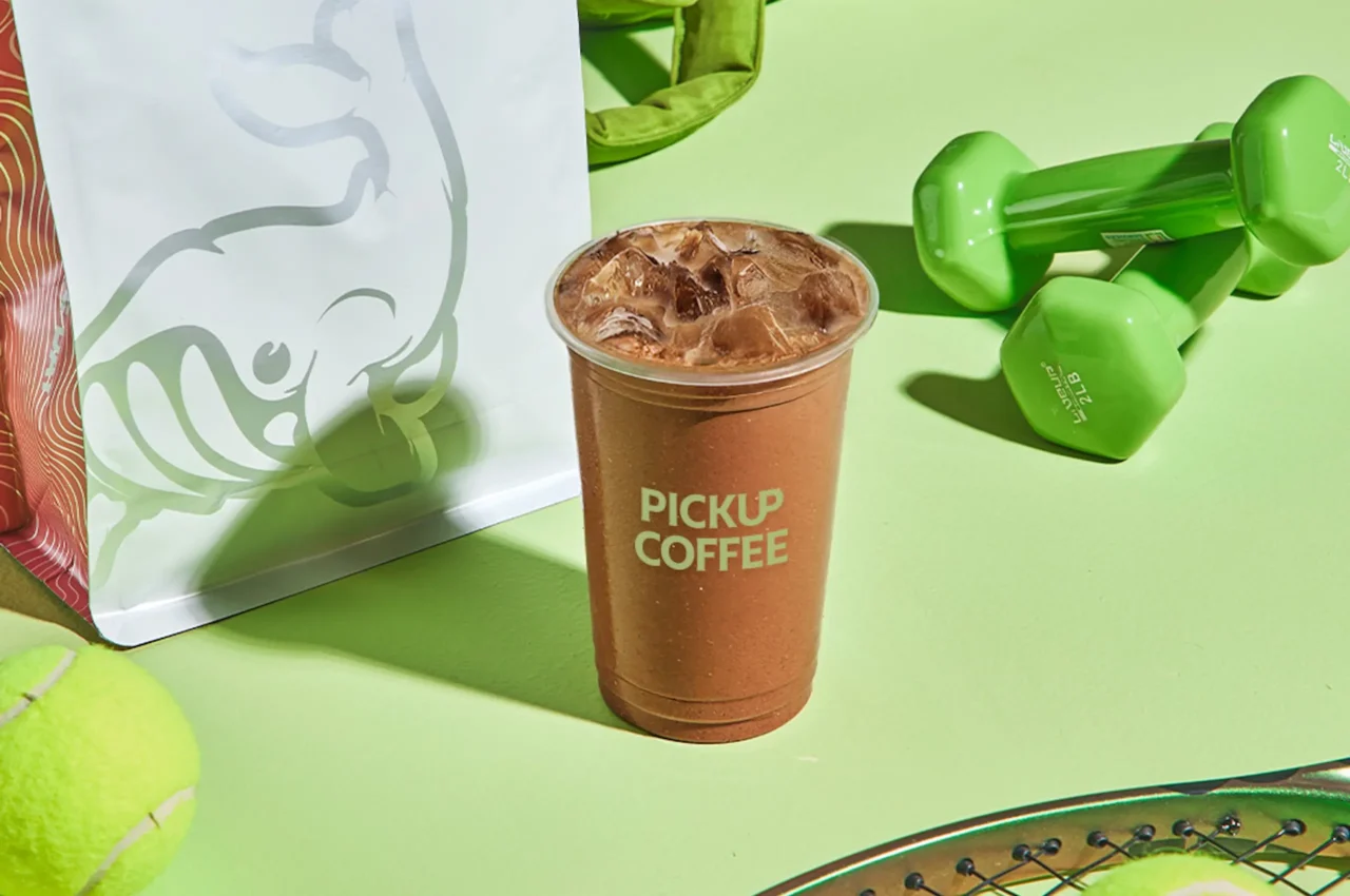 PICKUP COFFEE's iced protein beverage