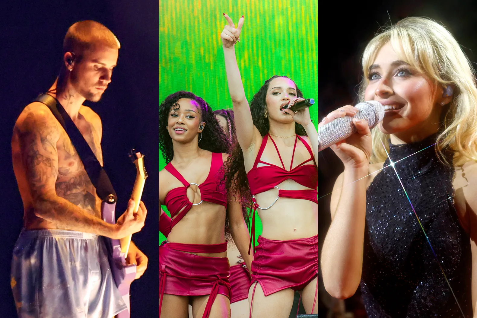 coachella 2026 justin bieber katseye sabrina carpenter