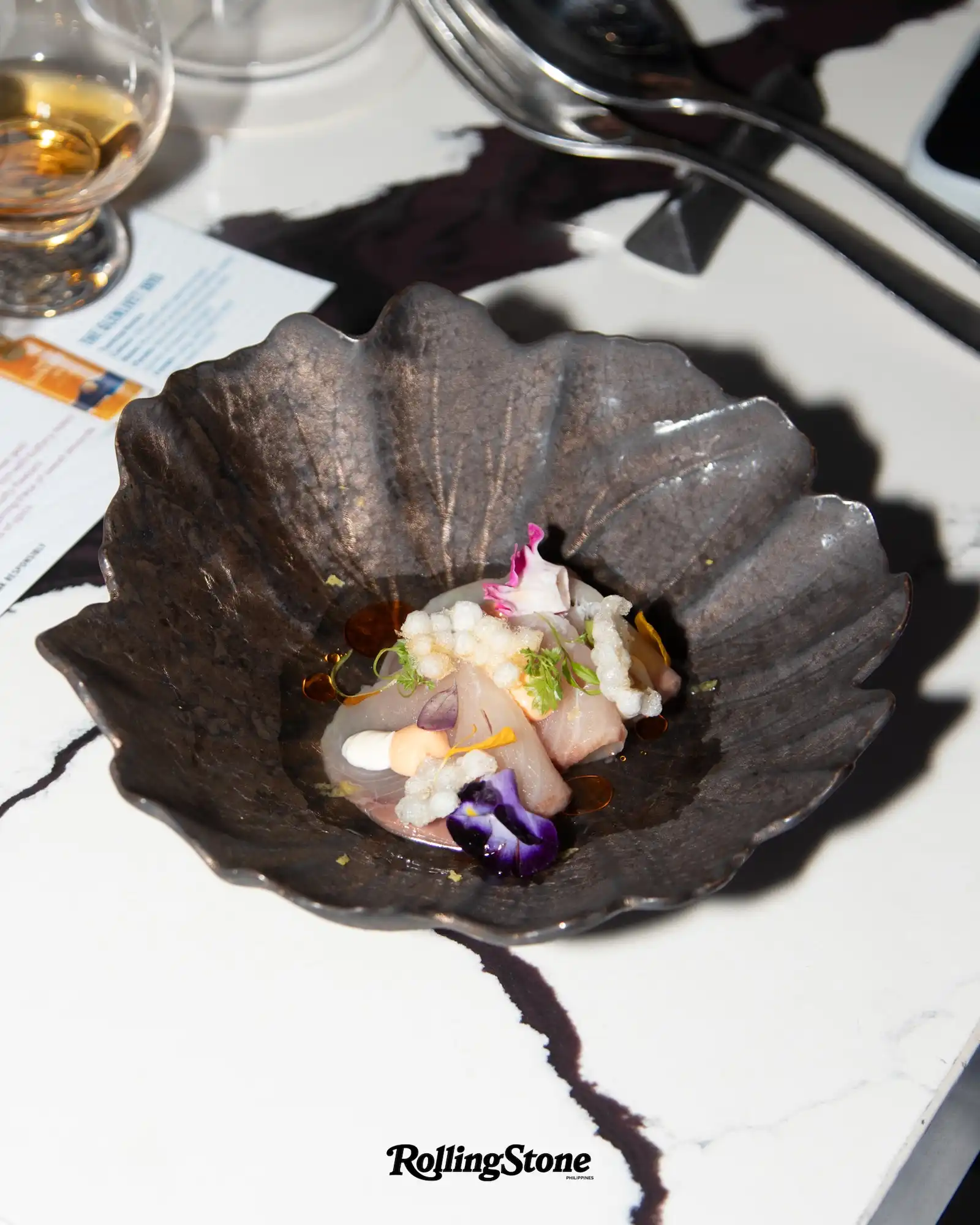 rolling stone philippines social club smoked hamachi with coconut water josh boutwood