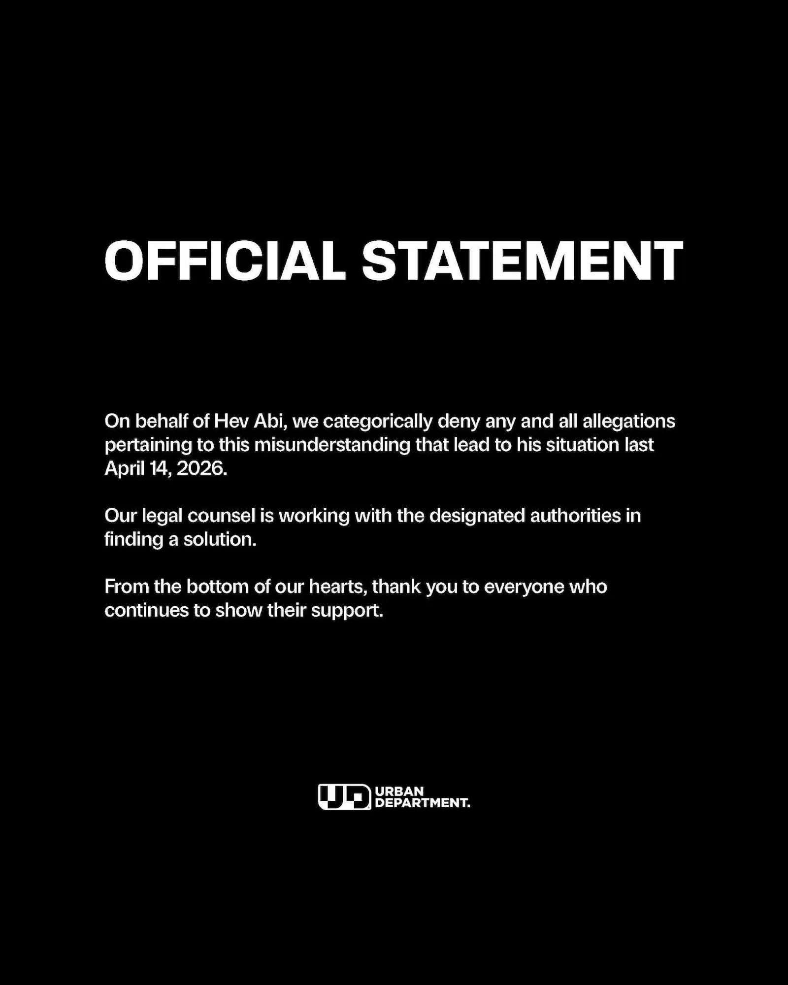 Hev Abi Urban Development Statement Arrest