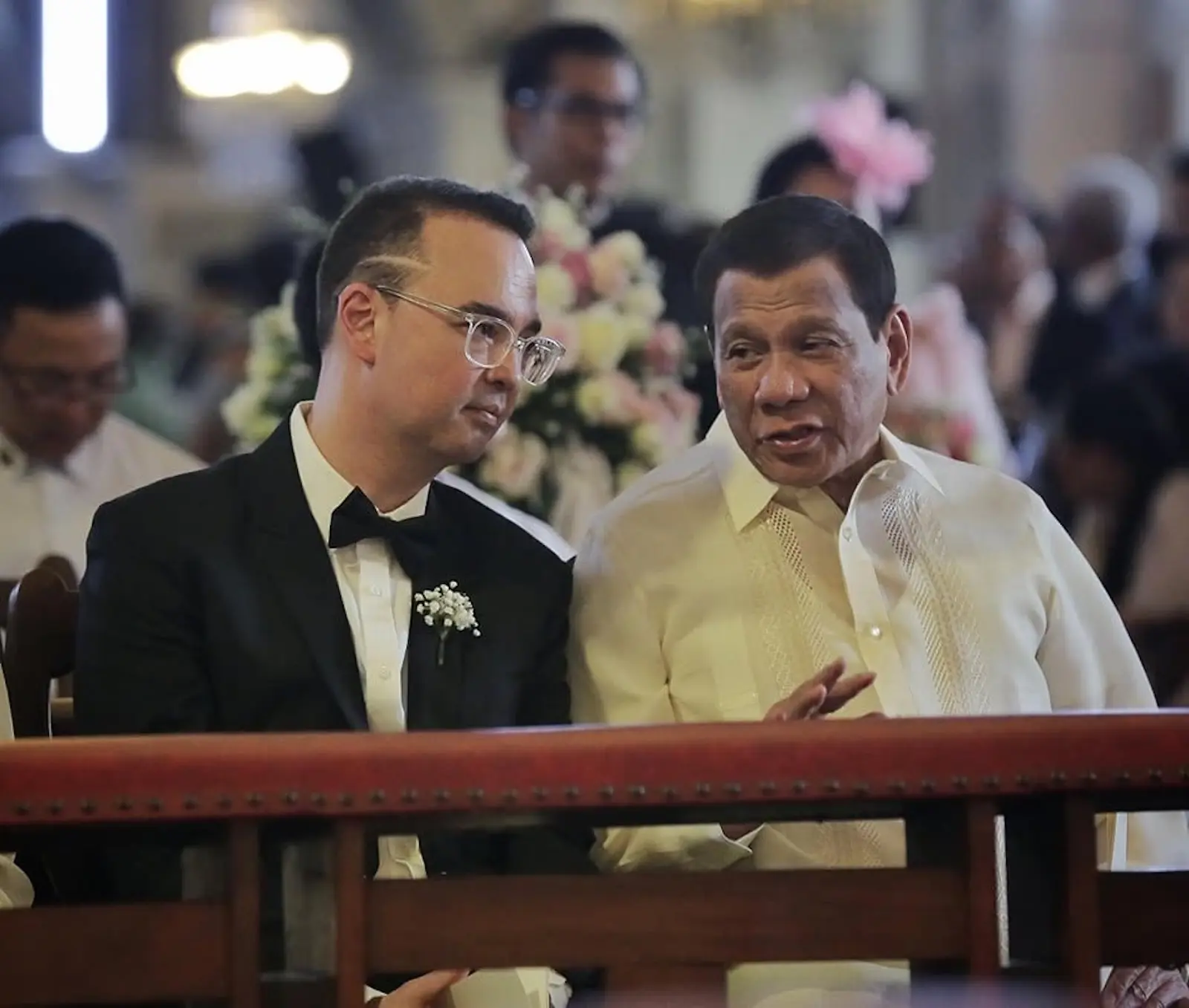 alan peter cayetano rodrigo duterte attend wedding