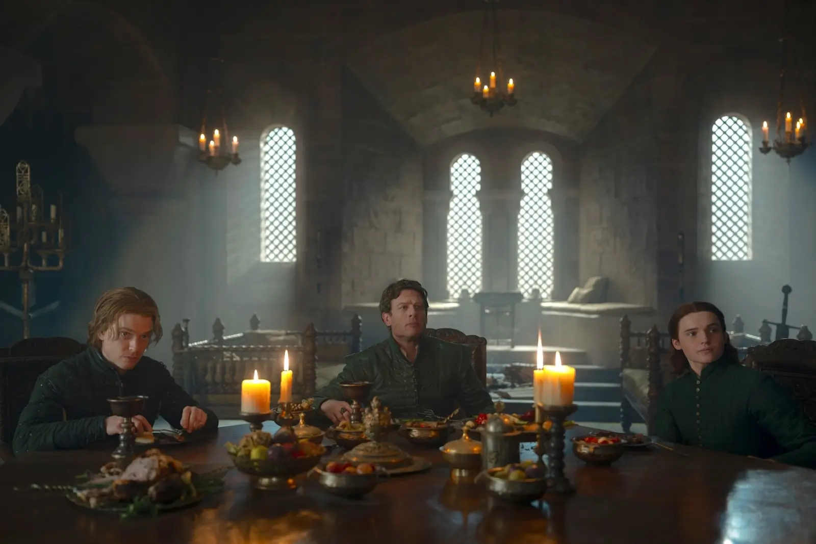 freddie fox as gwayne, james norton as ormund, benjamin evan ainsworth as daeron