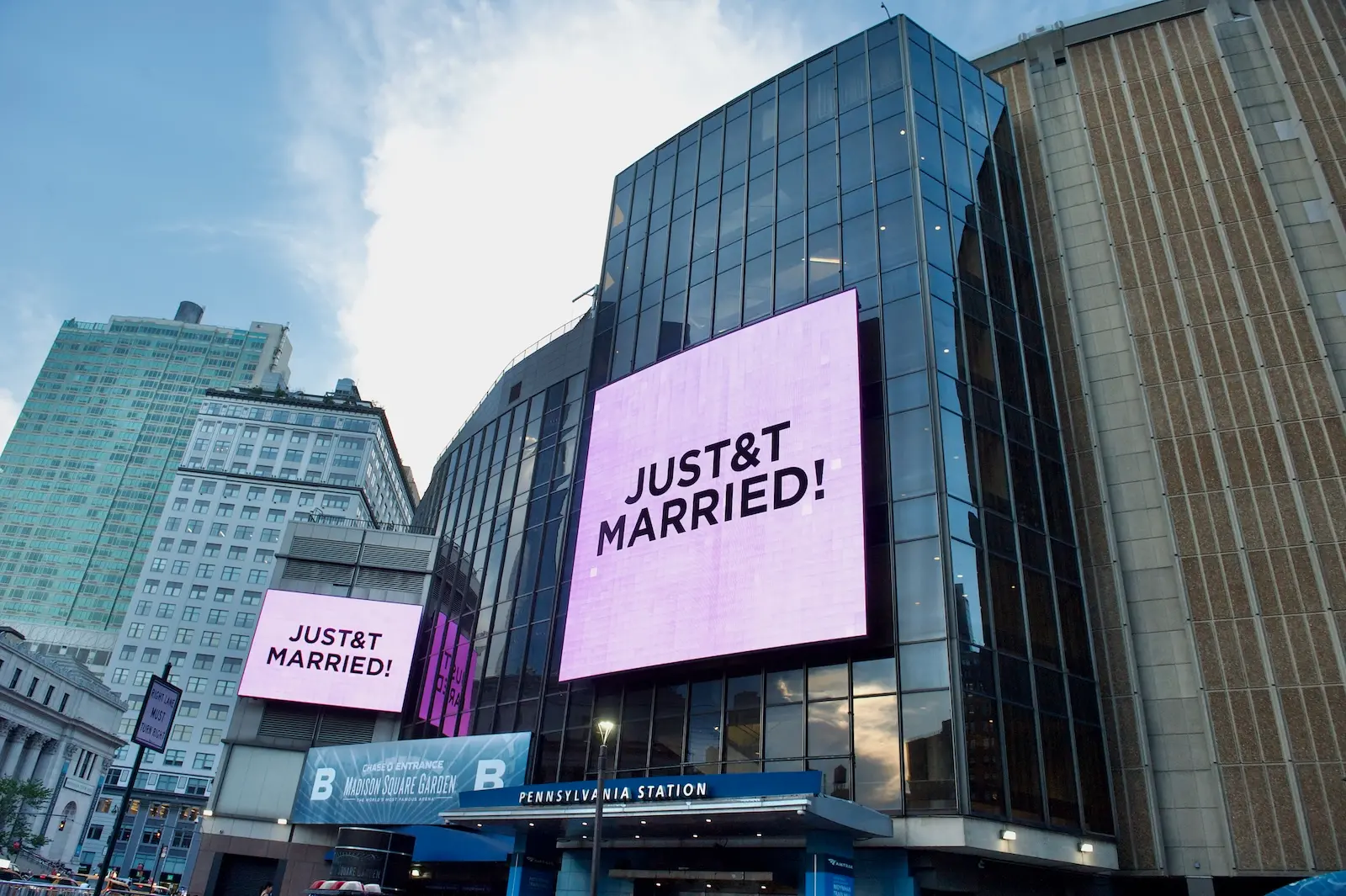 taylor swift travis kelce wedding LED billboard sign