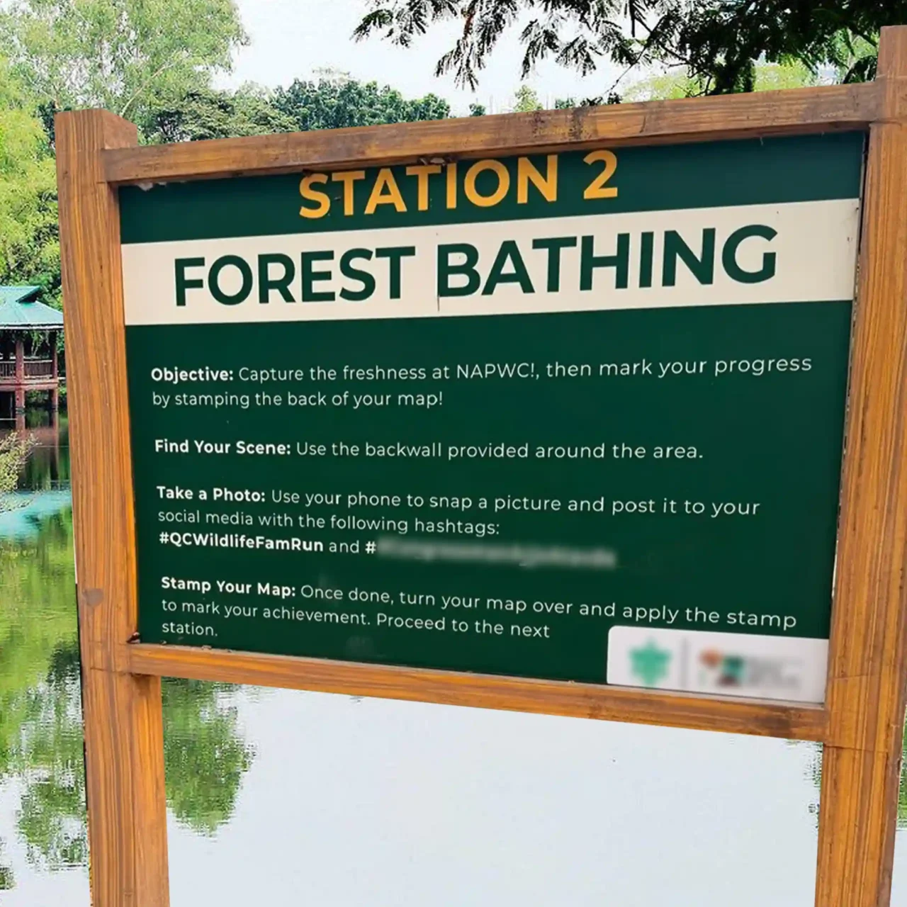 Ninoy Aquino Parks and Wildlife Center station 2 sign