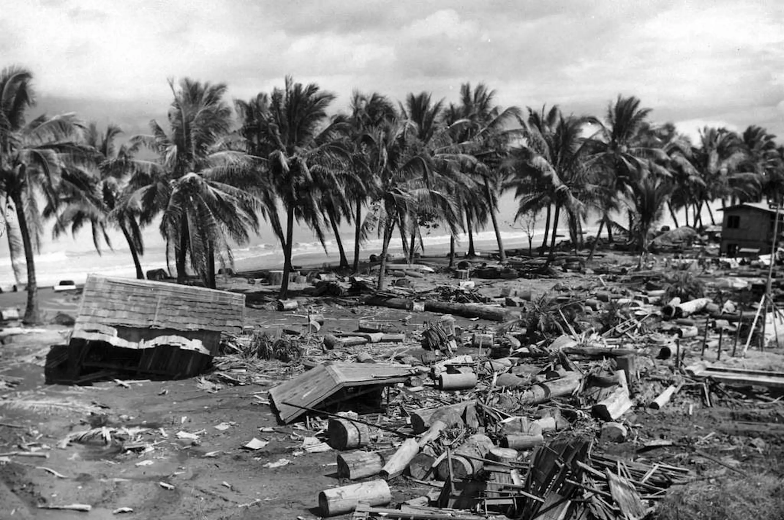 The coast of Lebak Sultan Kudarat after the tsunami of August 17 1976