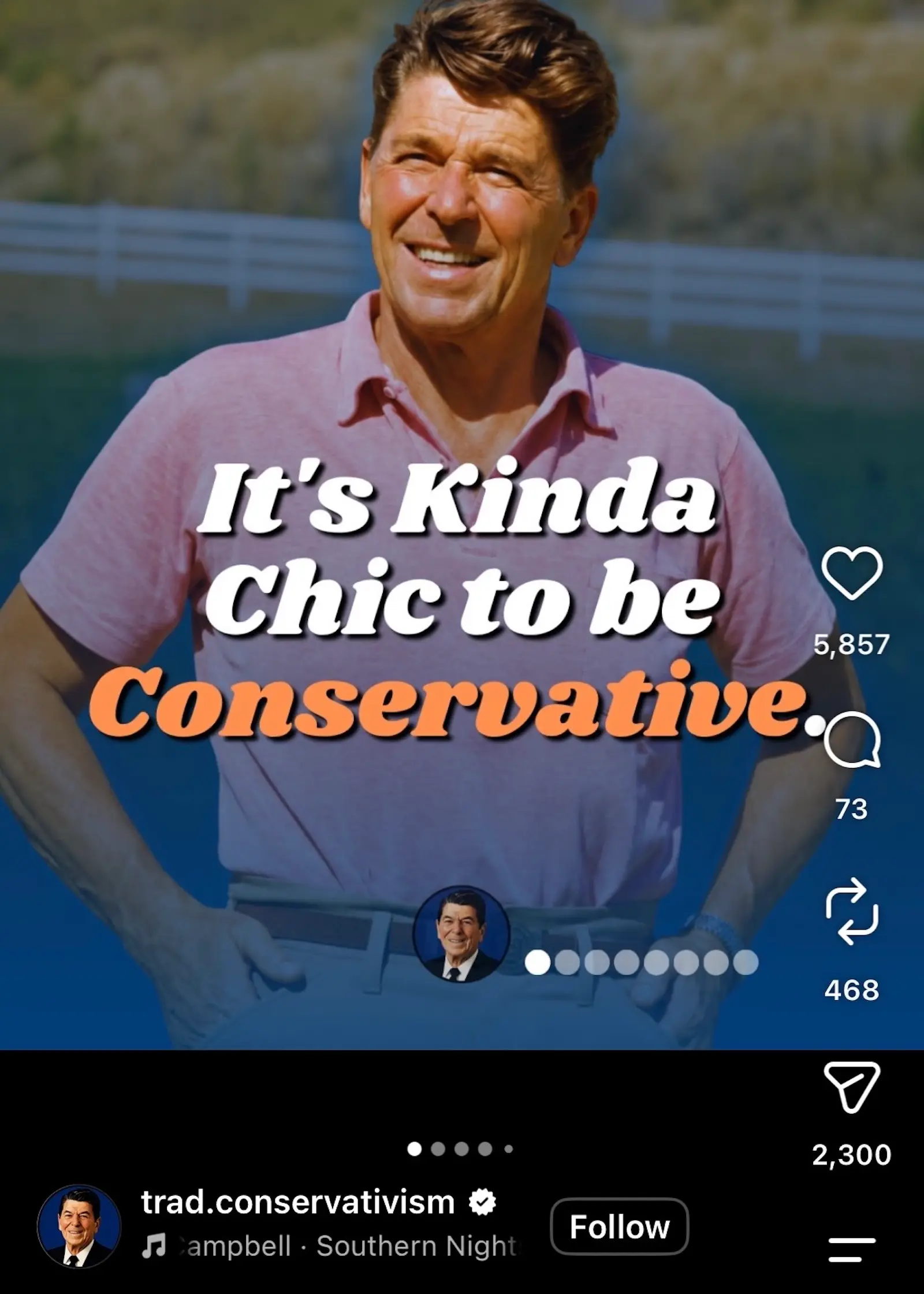 ronald reagan photo with text: 