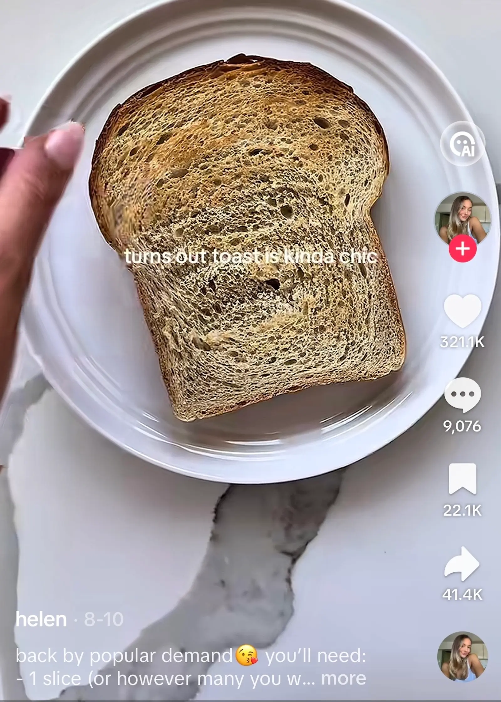turns out toast is kinda chic