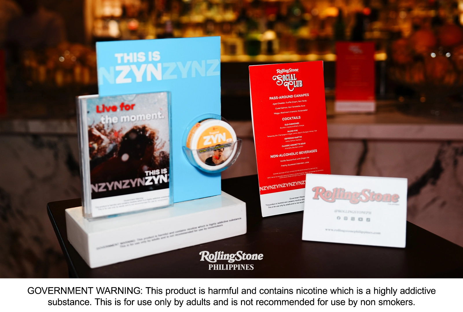 Built around the idea of moments uninterrupted, ZYN offers adult users a smoke-free and tobacco-free way to enjoy nicotine. Photo by Kieran Punay