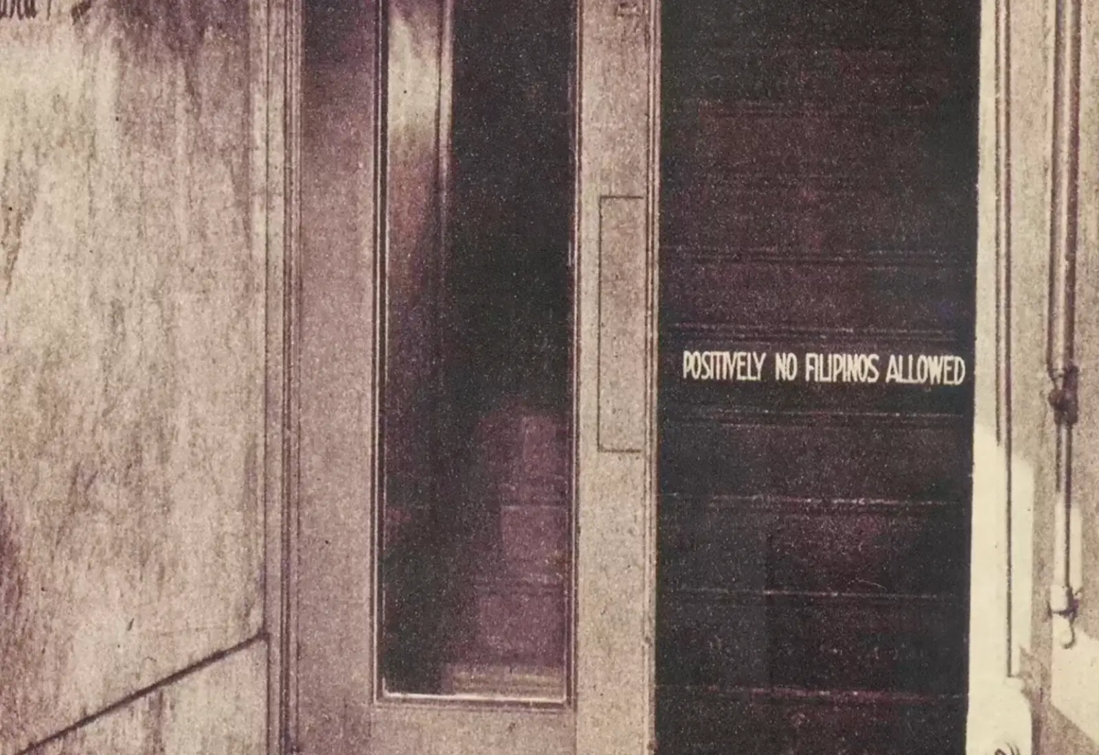 positively no filipinos allowed signage